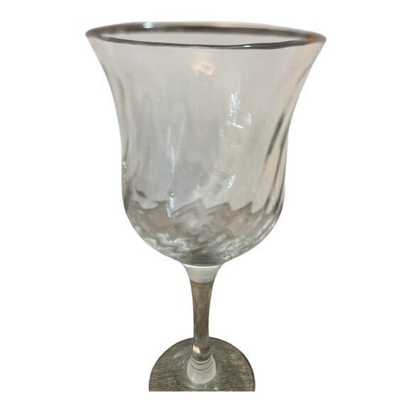 6 Crystal Clear Industries Regent Gold Swirl Wine, Water Glasses Set See Descrip - Picture 5 of 7